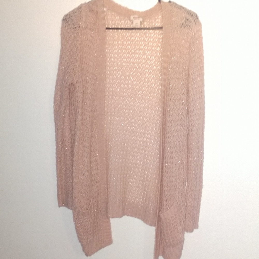Sparkly pink cardigan